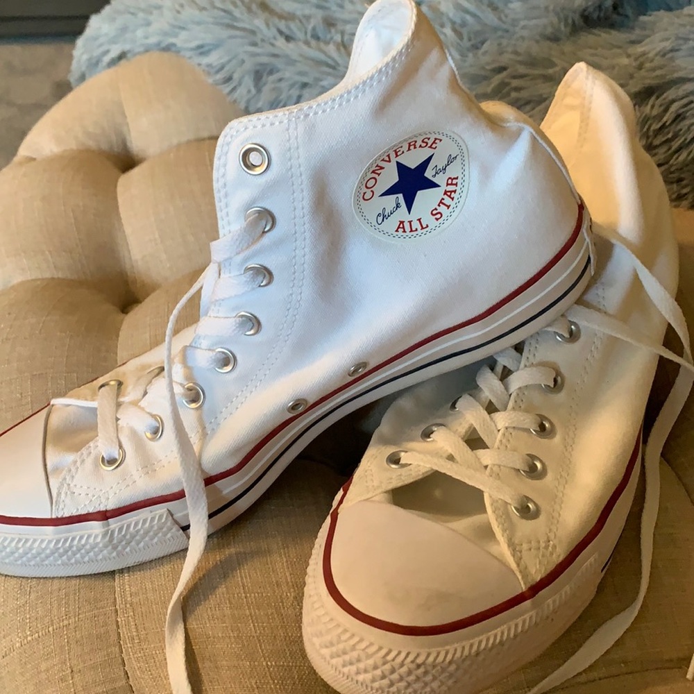 Converse White Hi Tops in Great Condition!